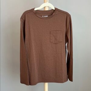 ⭐️⭐️PICK 5 / $20 NWT 01.Algo Boys Brown Long Sleeve Performance Shirt Med 8-10